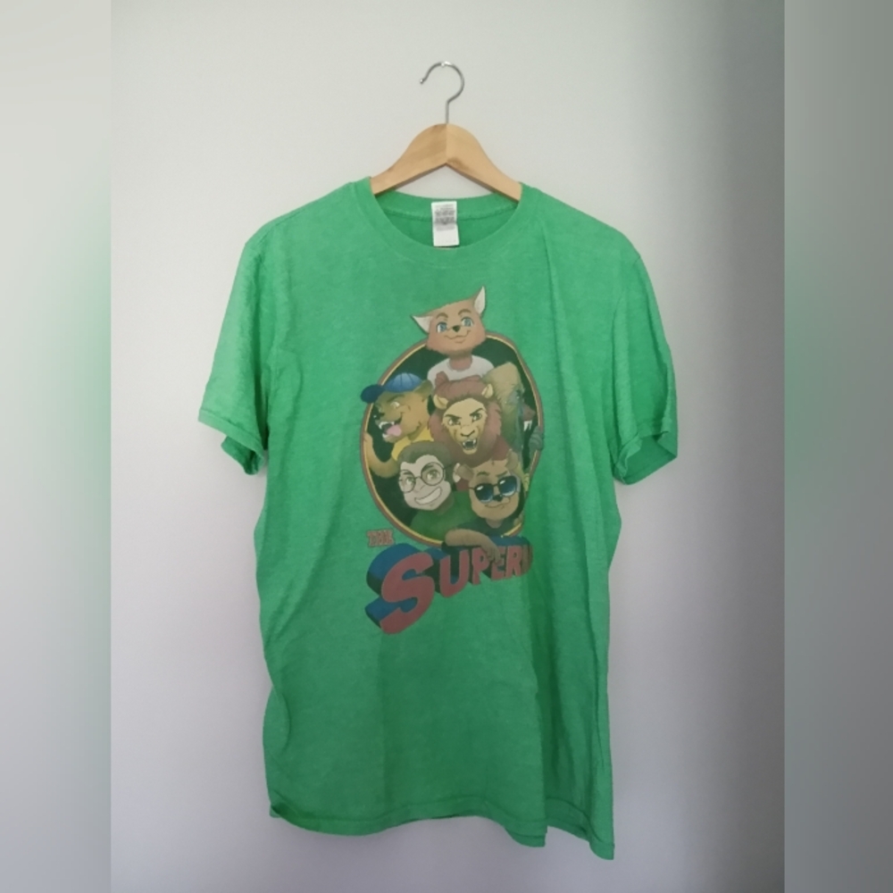 The Supermals Green Graphic Tee L